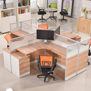 新款公司单人位2人位四人位办公桌椅组合家具卡位卡座职员工作位