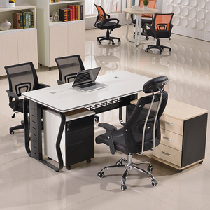 厂家直销现代简约单人办公桌板式经理桌主管桌老板桌电脑桌椅组合