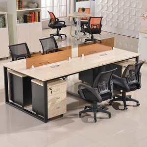 职员2人4人位隔断办公桌家具时尚屏风卡座员工桌卡位电脑桌椅组合
