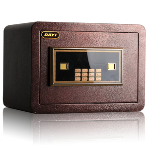 大一电子密码锁双保险保管柜/箱 办公家用文件柜小型25cm 古铜色