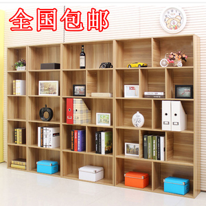 包邮书柜自由组合韩式书柜宜家柜子书橱带柜门简易书架储物储物柜