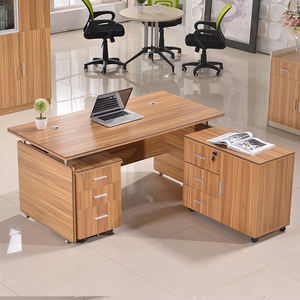 现货新品家具老板办公桌时尚经理桌板式主管桌子原木大板桌椅组合